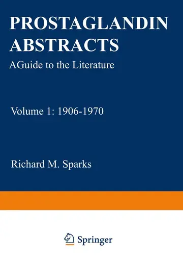 Cover of Prostaglandin Abstracts