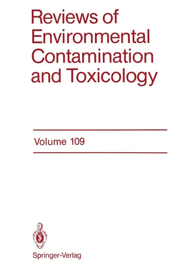 Cover of Reviews of Environmental Contamination and Toxicology