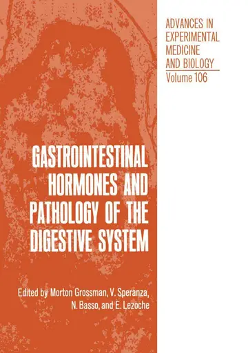 Cover of Gastrointestinal Hormones and Pathology of the Digestive System