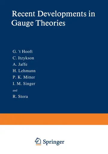 Cover of Recent Developments in Gauge Theories