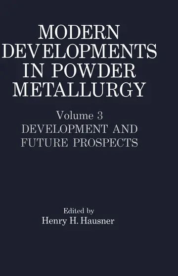 Cover of Modern Developments in Powder Metallurgy