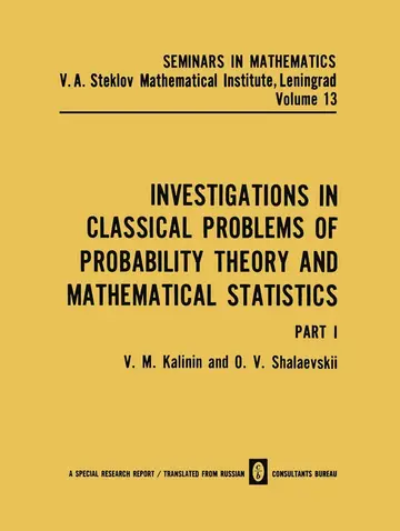 Cover of Investigations in Classical Problems of Probability Theory and Mathematical Statistics