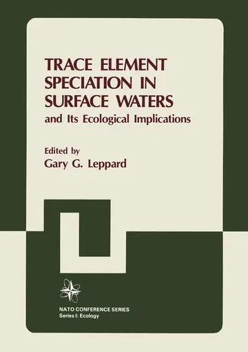 Cover of Trace Element Speciation in Surface Waters and Its Ecological Implications
