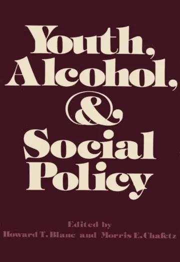 Cover of Youth, Alcohol, and Social Policy