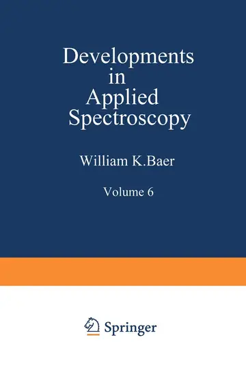 Cover of Developments in Applied Spectroscopy