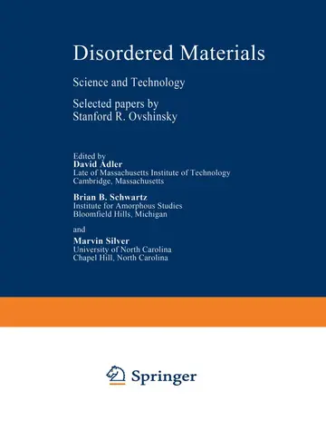 Cover of Disordered Materials