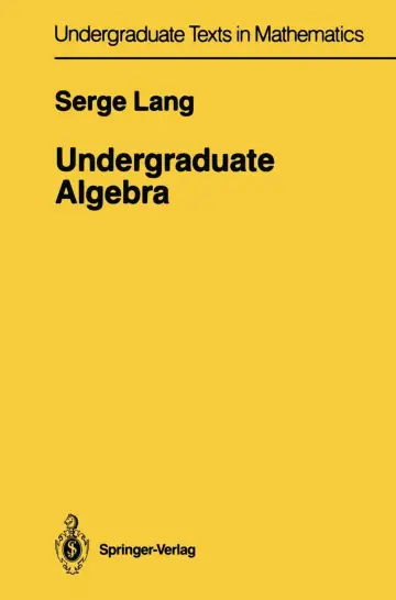 Cover of Undergraduate Algebra