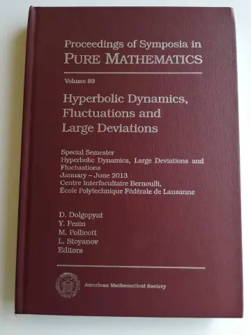Cover of Hyperbolic Dynamics, Fluctuations and Large Deviations (89)