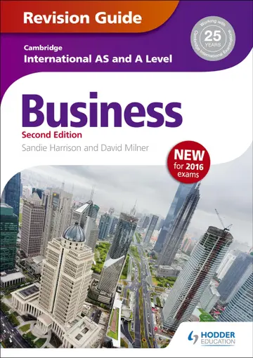 Cover of Cambridge International AS/A Level Business, 2/e Revision Gd