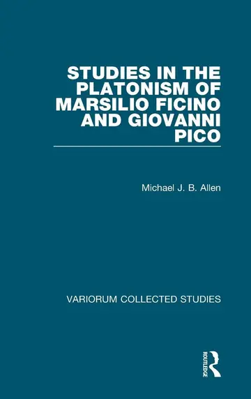 Cover of Studies in the Platonism of Marsilio Ficino and Giovanni Pico