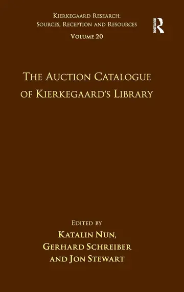 Cover of The Auction Catalogue of Kierkegaard's Library