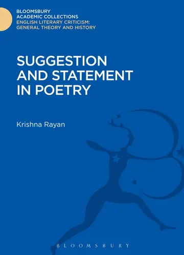 Cover of Suggestion and Statement in Poetry