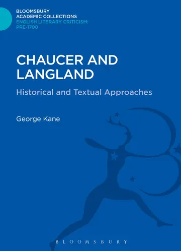 Cover of Chaucer and Langland