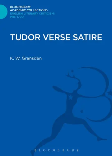 Cover of Tudor Verse Satire