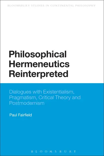 Cover of Philosophical Hermeneutics Reinterpreted