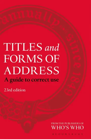 Cover of Titles and Forms of Address