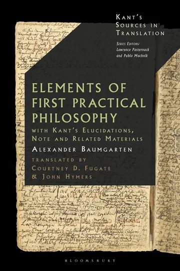 Cover of Baumgarten's Elements of First Practical Philosophy
