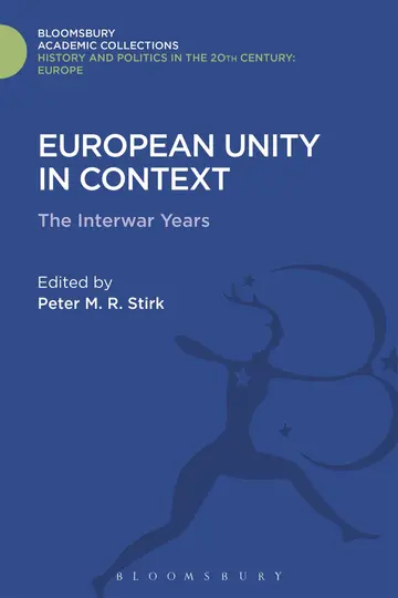 Cover of European Unity in Context the Interwar Period