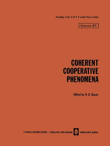 Cover of Coherent Cooperative Phenomena