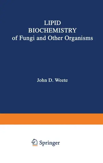Cover of Lipid Biochemistry of Fungi and Other Organisms