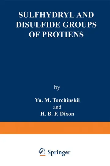 Cover of Sulfhydryl and Disulfide Groups of Proteins