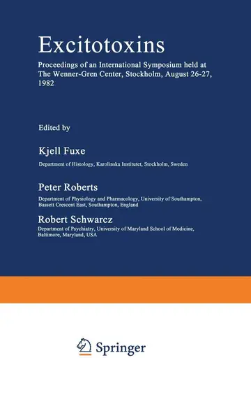 Cover of Excitotoxins