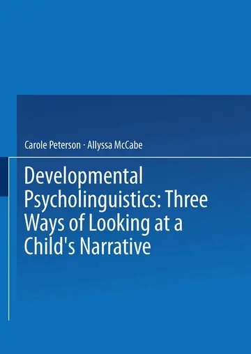Cover of Developmental Psycholinguistics