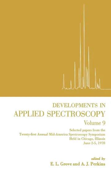 Cover of Developments in Applied Spectroscopy