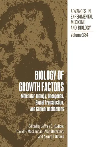 Cover of Biology of Growth Factors