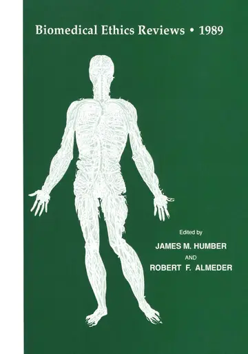 Cover of Biomedical Ethics Reviews · 1989