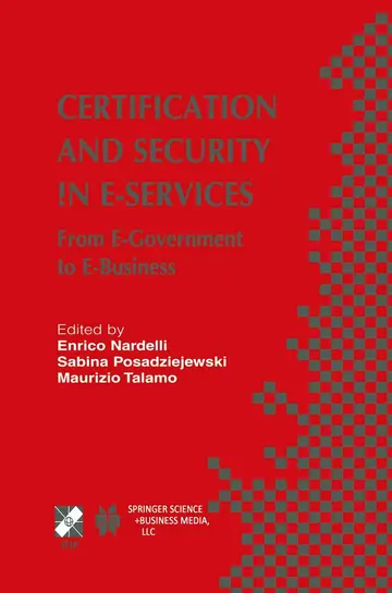 Cover of Certification and Security in E-Services