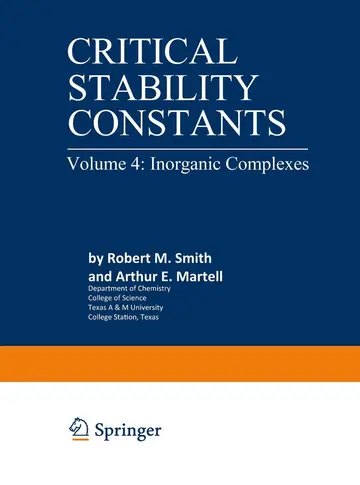 Cover of Critical Stability Constants