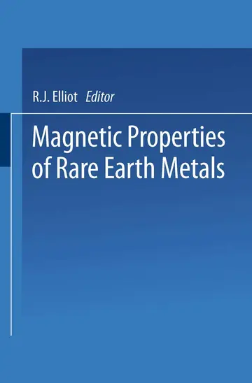 Cover of Magnetic Properties of Rare Earth Metals