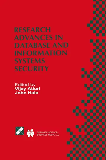 Cover of Research Advances in Database and Information Systems Security
