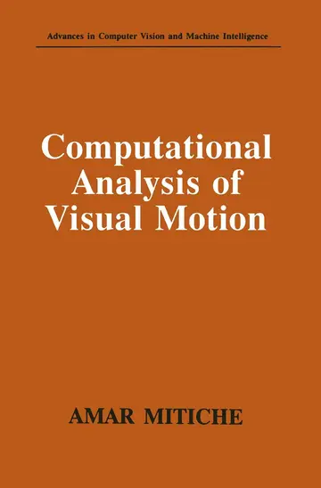 Cover of Computational Analysis of Visual Motion