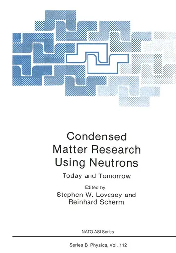Cover of Condensed Matter Research Using Neutrons