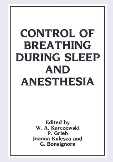 Cover of Control of Breathing During Sleep and Anesthesia