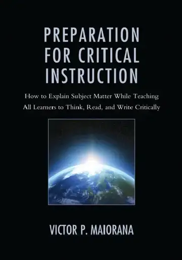 Cover of Preparation for Critical Instruction