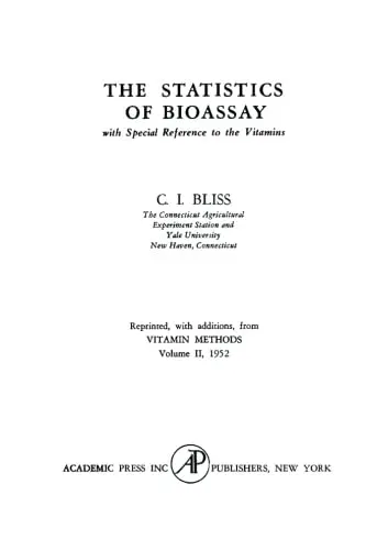 Cover of The Statistics of Bioassay