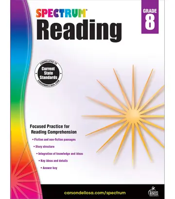 Cover of Spectrum Reading Workbook, Grade 8