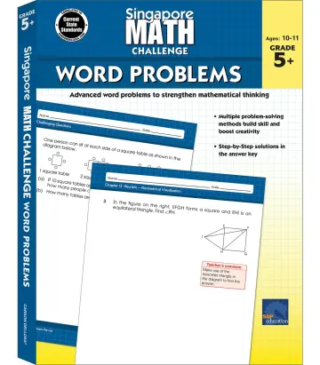 Cover of Singapore Math Challenge Word Problems, Grades 5 - 8