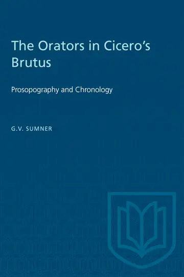 Cover of The Orators in Cicero's Brutus