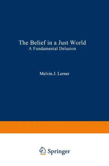 Cover of The Belief in a Just World