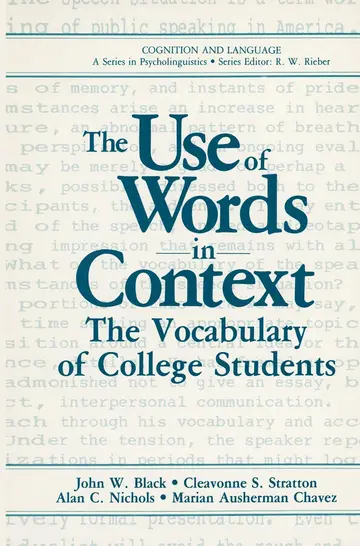 Cover of The Use of Words in Context