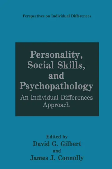 Cover of Personality, Social Skills, and Psychopathology