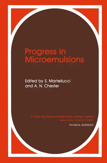 Cover of Progress in Microemulsions