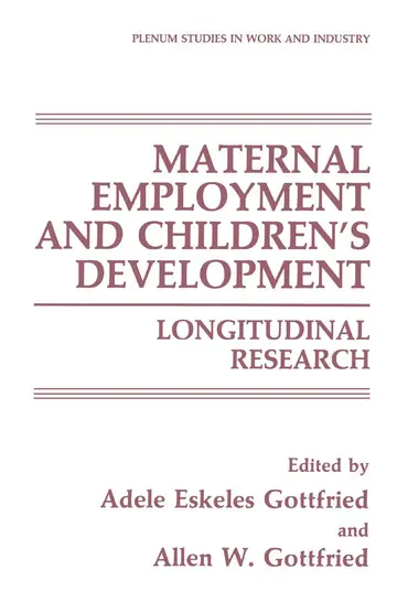 Cover of Maternal Employment and Children’s Development