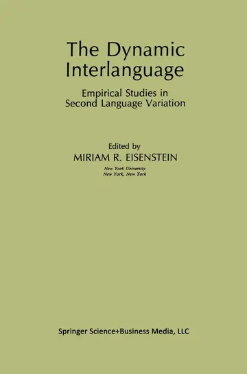 Cover of The Dynamic Interlanguage
