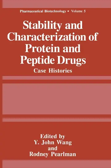 Cover of Stability and Characterization of Protein and Peptide Drugs