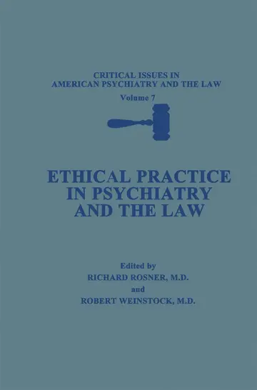 Cover of Ethical Practice in Psychiatry and the Law